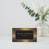 Black on Hammered Gold  Business Card 名刺 (スタンド正面)