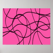 Black on Pink Ribbon Art 