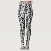 black on white avantacular leggings レギンス (正面)