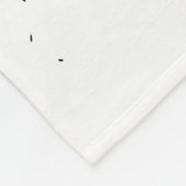 Black on White, Christmas Horse Drawn Sleigh Scene フリースブランケット (角)