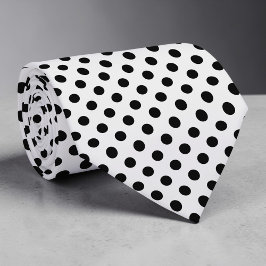 Black on White Mini Polka Dots Necktie ネクタイ