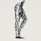 black on white on black leggings レギンス (右)
