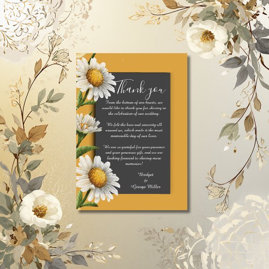 black onyx simple orange Vintage Elegance サンキューカード