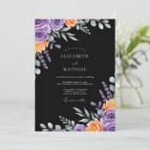 Black Opulent Autumnal Wedding 招待状 (スタンド正面)
