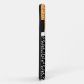 Black&Orangeはw/Dachshund渦巻きます Case-Mate iPhoneケース (裏面/右)