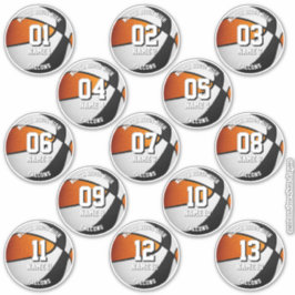 black orange basketball team stickers 13 athletes シール