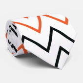 Black Orange Chevron Zigzag ネクタイ (ロール)