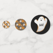 BLACK ORANGE HAPPY HALLOWEEN PUMPKINS BATS  コンフェッティ (正面)