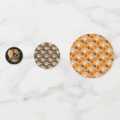 BLACK ORANGE HAPPY HALLOWEEN PUMPKINS BATS  コンフェッティ (裏面)