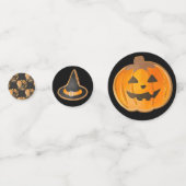 BLACK ORANGE HAPPY HALLOWEEN PUMPKINS BATS  コンフェッティ (裏面)