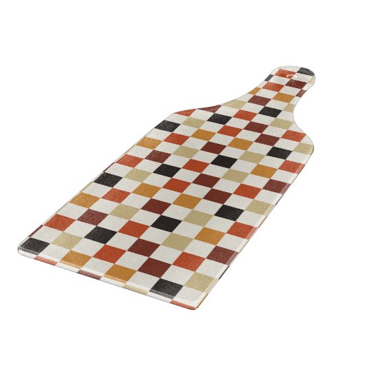 BLACK ORANGE RED BROWN FALL CUBES カッティングボード (角)