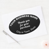 Black Oval Stickerをご購入いただき、ありがとうございます 楕円形シール (封筒)