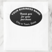 Black Oval Stickerをご購入いただき、ありがとうございます 楕円形シール (バッグ)