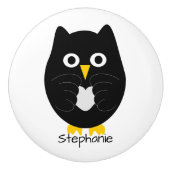 Black Owl Design Personalised セラミックノブ (正面)
