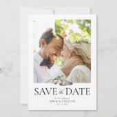 Black Palm Photo Save The Date 招待状 (正面)