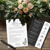 Black Palm Wedding Itinerary Card エンクロージャーカード