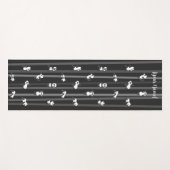 Black Panda Yoga Mat Custom Name Same Both Sides ヨガマット (正面(横))