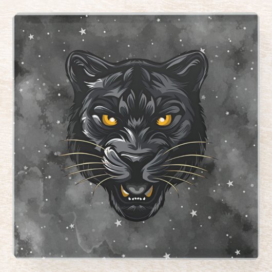 Black Panther ガラスコースター (正面)