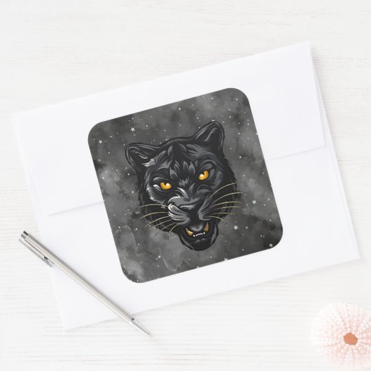 Black Panther スクエアシール (封筒)