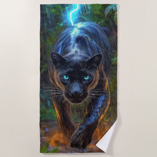 Black Panther ビーチタオル (正面)