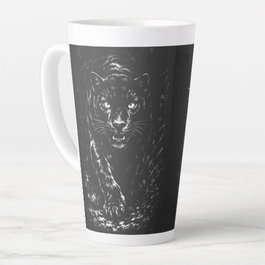 Black Panther — by BurnsInHell カフェラテマグ (左アングル)