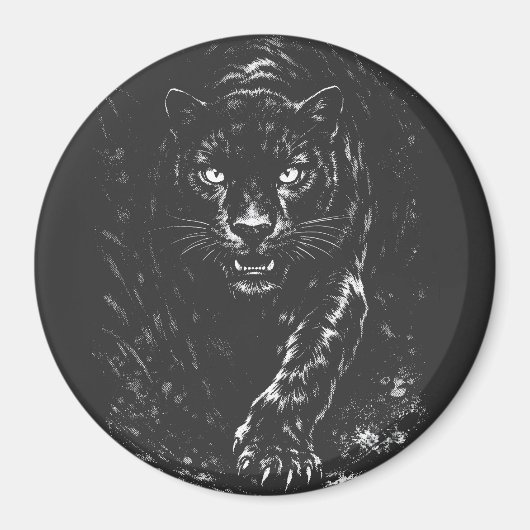 Black Panther — by BurnsInHell マグネット (正面)