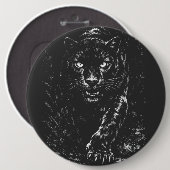 Black Panther — by BurnsInHell 缶バッジ (正面&裏面)