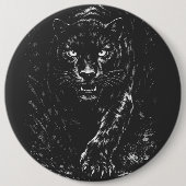 Black Panther — by BurnsInHell 缶バッジ (正面)