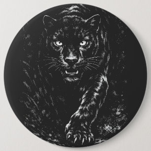 Black Panther — by BurnsInHell 缶バッジ