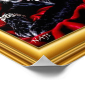Black Panther Elegance – Luxury Wildlife Art on Re ポスター (角)