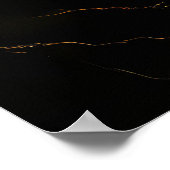 Black Panther Gold Marble Art ポスター (角)