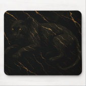 Black Panther Gold Marble Art マウスパッド (正面)