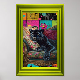 Black Panther in a World of Color – Bold Contempor ポスター