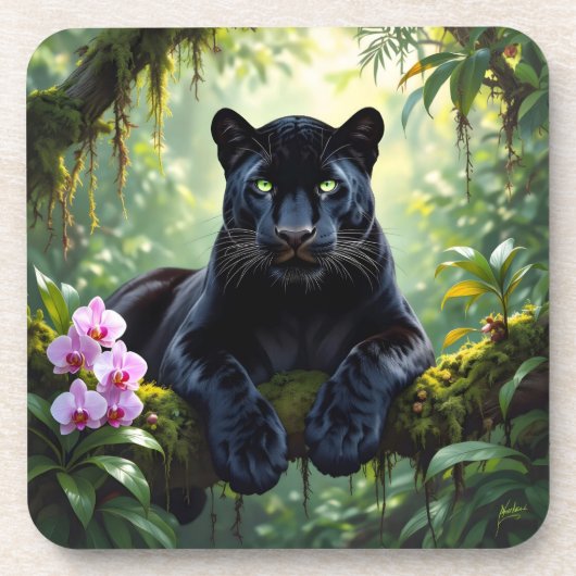 Black Panther in the Jungle コースター (正面)