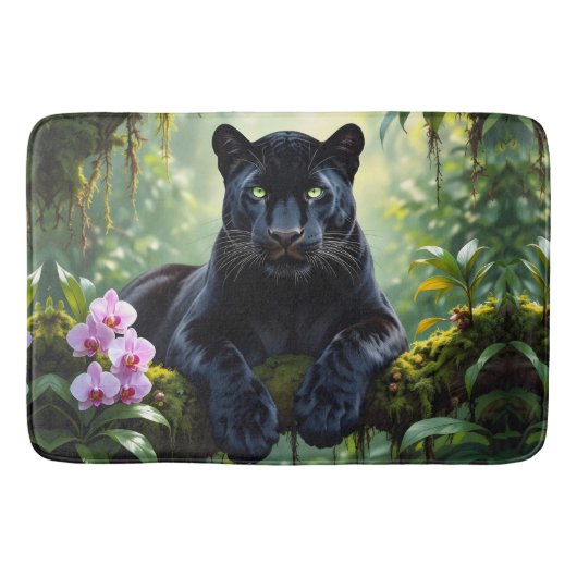 Black Panther in the Jungle バスマット (正面)