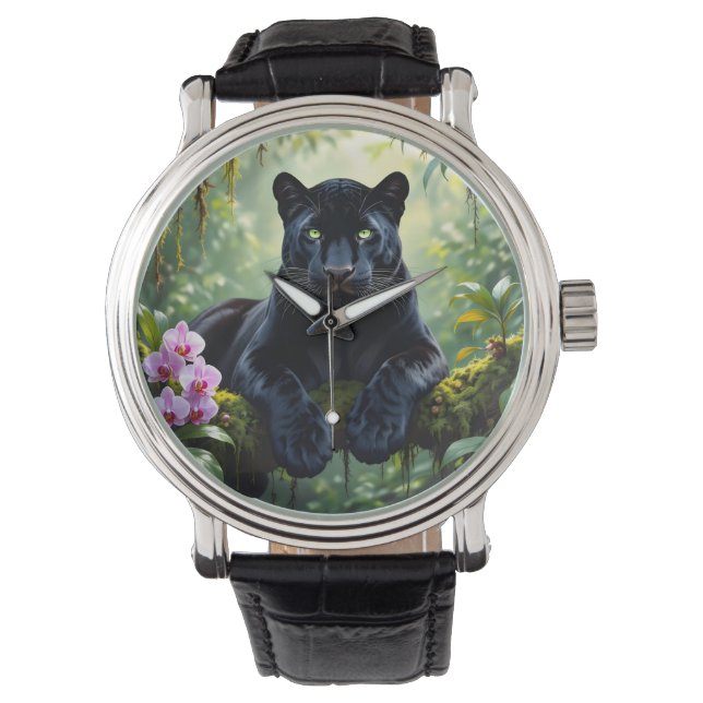 Black Panther in the Jungle 腕時計 (正面)