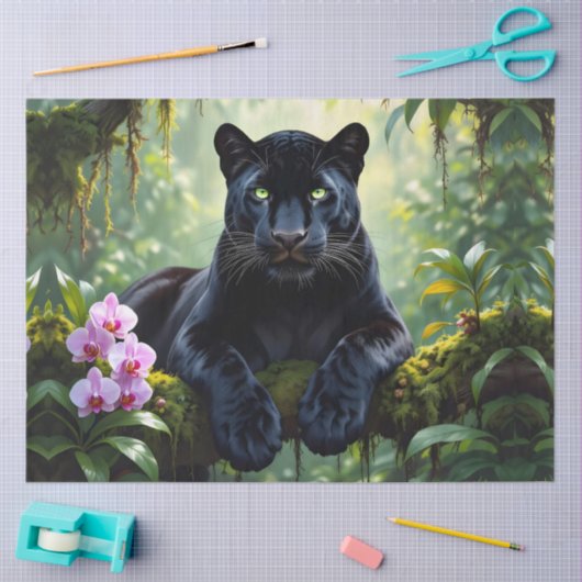 Black Panther in the Jungle 薄葉紙 (クラフト)