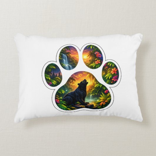 Black Panther Jungle Paw Design アクセントクッション (正面)