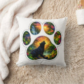Black Panther Jungle Paw Design クッション (ブランケット)