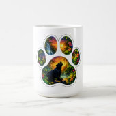 Black Panther Jungle Paw Design コーヒーマグカップ (中央)