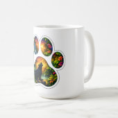 Black Panther Jungle Paw Design コーヒーマグカップ (正面右)