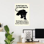 Black Panther Poster 'An Attack Against One Is An ポスター (ホームオフィス)