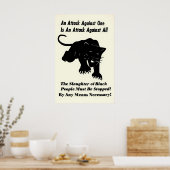 Black Panther Poster 'An Attack Against One Is An ポスター (キッチン)