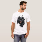 Black Panther Power T-Shirt – Bold Animal Design Tシャツ (正面フル)