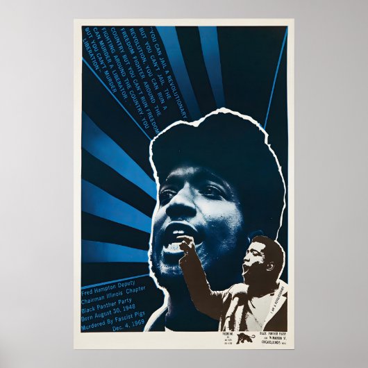 Black Panther Quote Poster 1970s Revolution Art ポスター (正面)