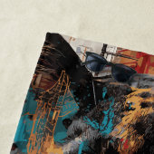 Black Panther Street Art Portrait ビーチタオル (インサイチュ)