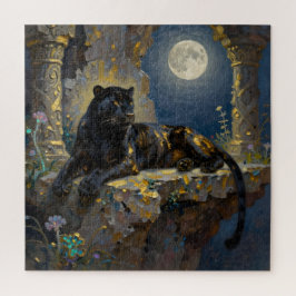 Black Panther under the Full Moon  ジグソーパズル