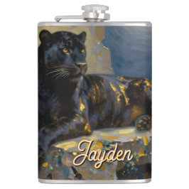 Black Panther under the Full Moon Personalized フラスク