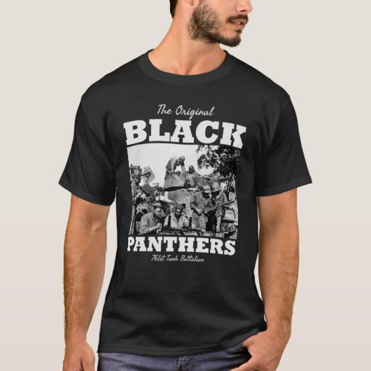 Black Panthers 761st Tank Battalion WW2 Tank Squad Tシャツ (正面)