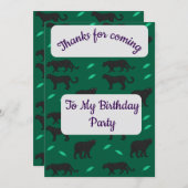 Black Panthers Thank you Card 招待状 (正面/裏面)